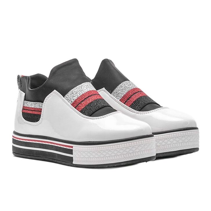 Sneakers laccate bianche di Kaitlynn bianco 1