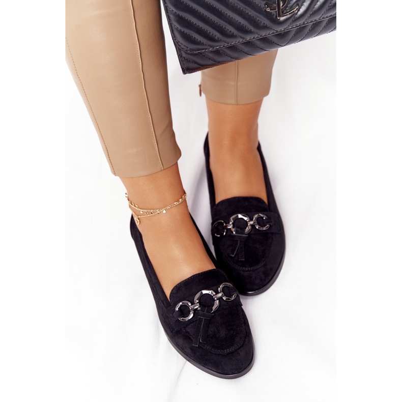 Mocassini Eleganti da Donna Vinceza 10585 Suede Nero 2