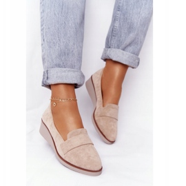 Scarpe eleganti con zeppa Vinceza 10599 Suede Beige 2