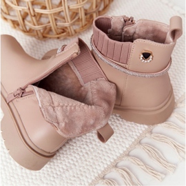 Apawwa Stivali Per Bambini Con Paillettes Beige Toffees 1