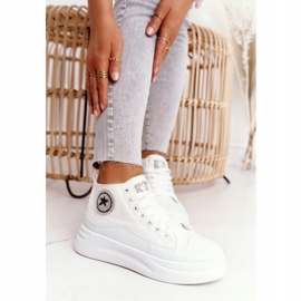 Sneakers Alte Da Donna Sulla Piattaforma Bianca Nice Girl bianco 2