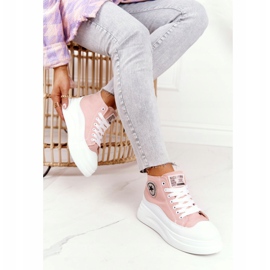 Sneakers Alte Da Donna Sulla Piattaforma Rosa Nice Girl bianca 2