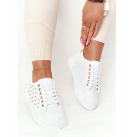 PS1 Sneakers da donna con trapuntatura Fondness Bianco-Oro bianca d'oro 1