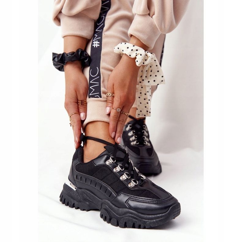 PS1 Sneakers Da Donna Con Suola Larga Good Mood nero 2