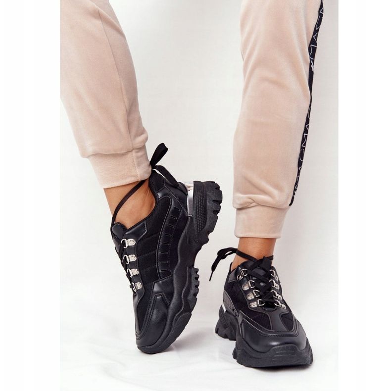 PS1 Sneakers Da Donna Con Suola Larga Good Mood nero 1