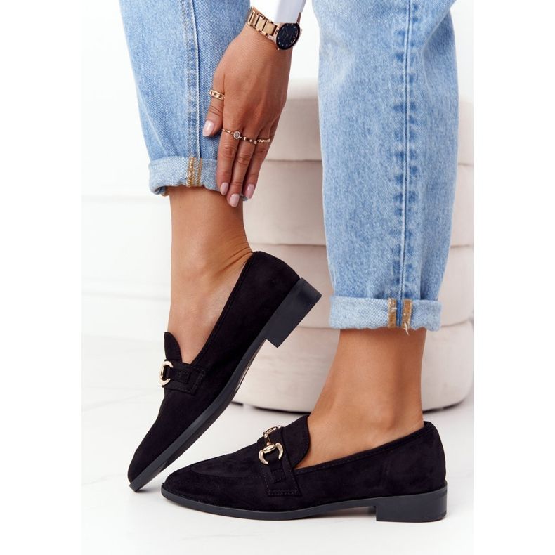 S.Barski Mocassini Eleganti Donna S. Barski Suede Nero 2