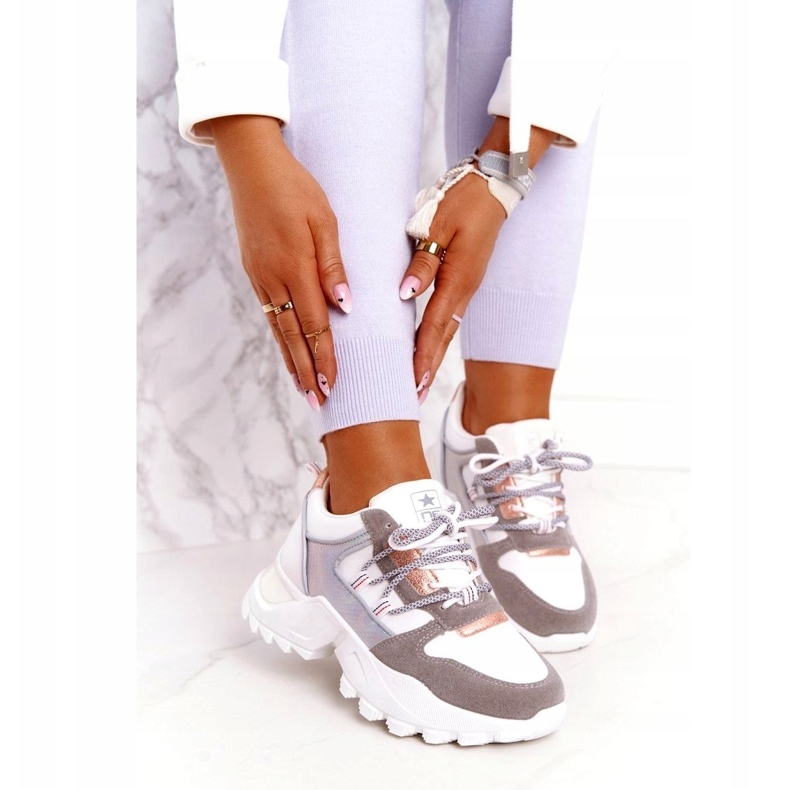 News Scarpe sportive femminili sneaker 21SP26-3973 Bianco 1
