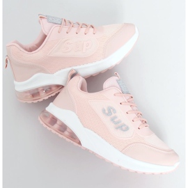 Scarpe sportive da donna rosa BM-587 Pink argento 1