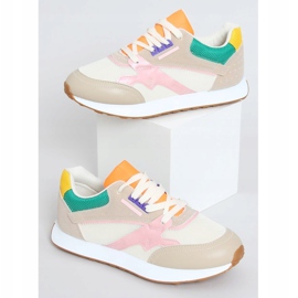 Scarpe sportive da donna multicolor NB372 Beige rosa verde giallo 1