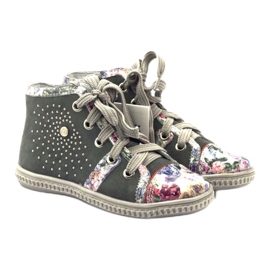 Stivali, scarpe per bambini con strass Bartek 87254 rosa grigio 4