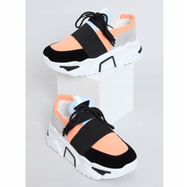 Scarpe sportive con suola alta VL127 Black nero rosa grigio 1