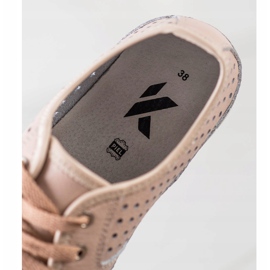 Kylie Scarpe brogue in pelle sulla piattaforma rosa 1