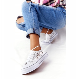 FB2 Sneakers Candice in pizzo bianco da donna bianca 1