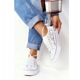 FB2 Sneakers Candice in pizzo bianco da donna bianca 2