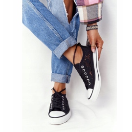 FB2 Sneakers Candice in pizzo nero da donna 1