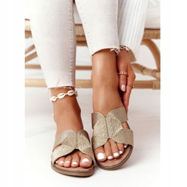 S.Barski Ciabatte Eleganti da Donna S. Barski Oro beige d'oro 1