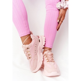 PS1 Sneakers Da Donna Con Suola Larga Rosa Good Mood 1