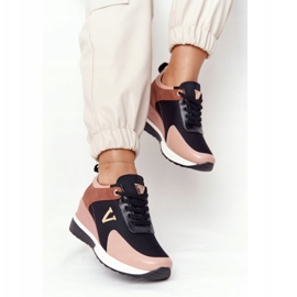 Sneakers con zeppa Vinceza 10590 Nero-Rosa 2