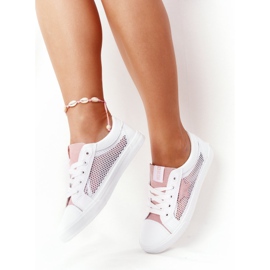 Sneakers Donna Con Rete Big Star DD274688 Bianco-Rosa bianca 2
