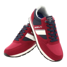 Scarpe sportive da uomo American club RH14 bianco rosso blu navy 4