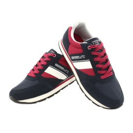 Scarpe sportive da uomo American club RH14 bianco rosso blu navy 4