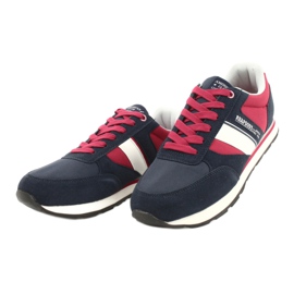 Scarpe sportive da uomo American club RH14 bianco rosso blu navy 2