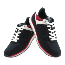 Sneakers leggere American Club FH12 bianco rosso blu navy 4