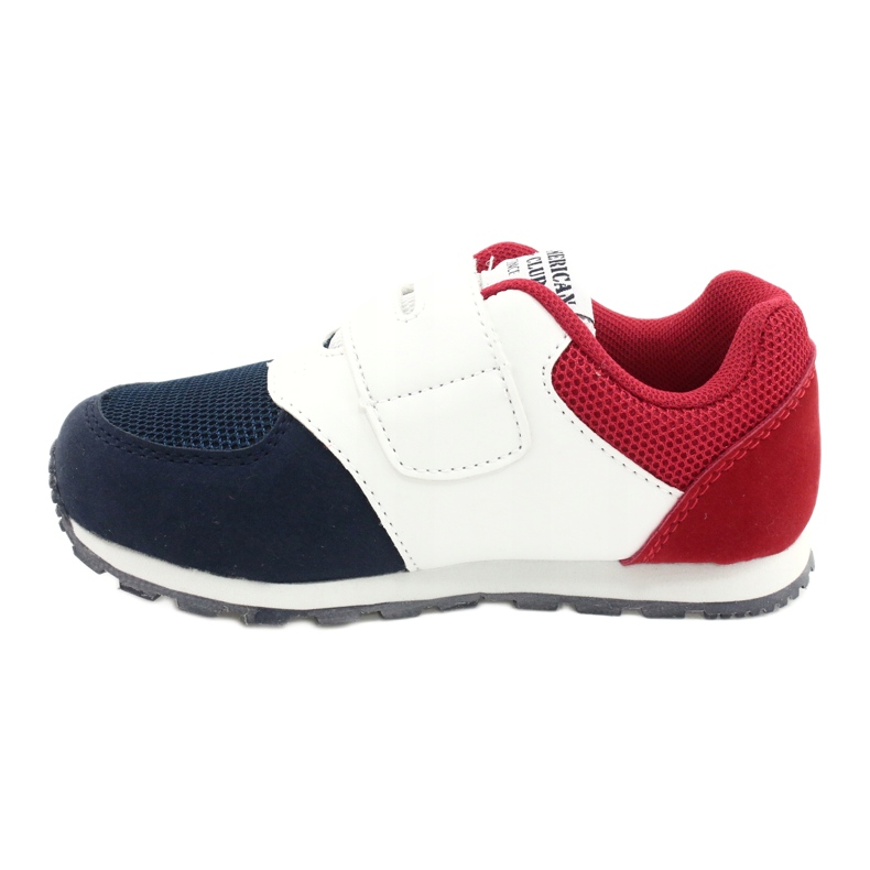 American Club Scarpe sportive per bambini Inserto in pelle BS01 BS02 Navy bianco 1