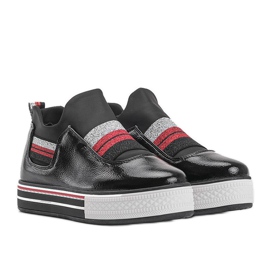 Sneakers laccate nere di Kaitlynn nero 1