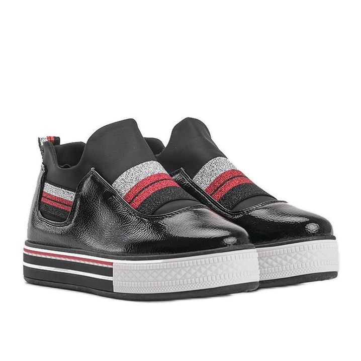 Sneakers laccate nere di Kaitlynn nero 1