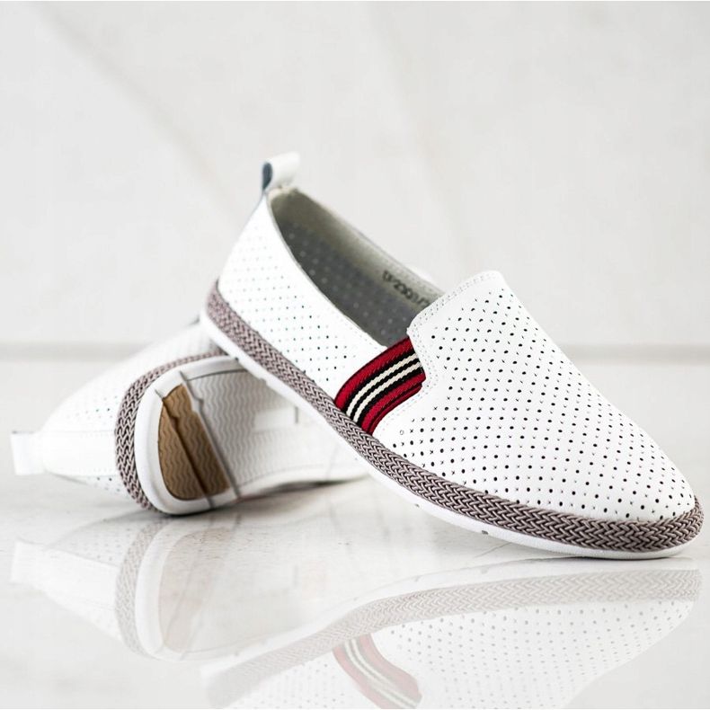 Filippo Slip in pelle bianca bianco 1