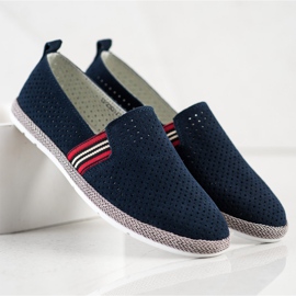 Filippo Slip in pelle blu scuro blu navy 1