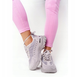 PS1 Sneakers Da Donna Su Suola Larga Grigio Good Mood 2