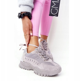 PS1 Sneakers Da Donna Su Suola Larga Grigio Good Mood 1