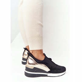 Sneakers con zeppa Vinceza 10593 Nero-Oro verde 2