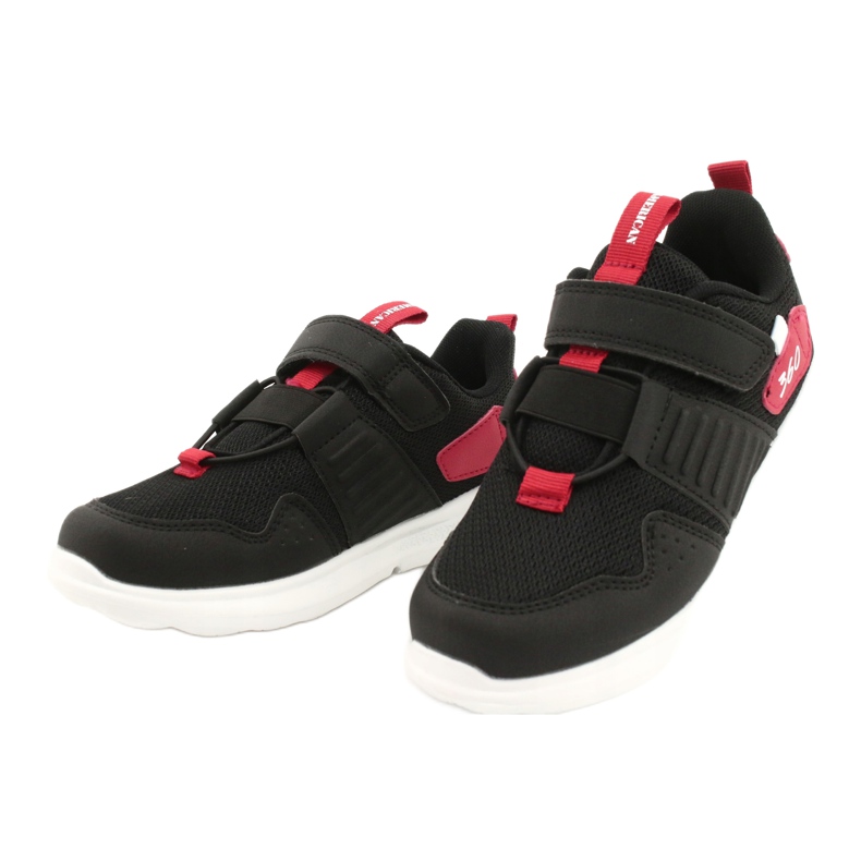 Scarpe sportive con sottopiede in pelle American Club AA06 nero 2