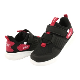 Scarpe sportive con sottopiede in pelle American Club AA06 nero 3