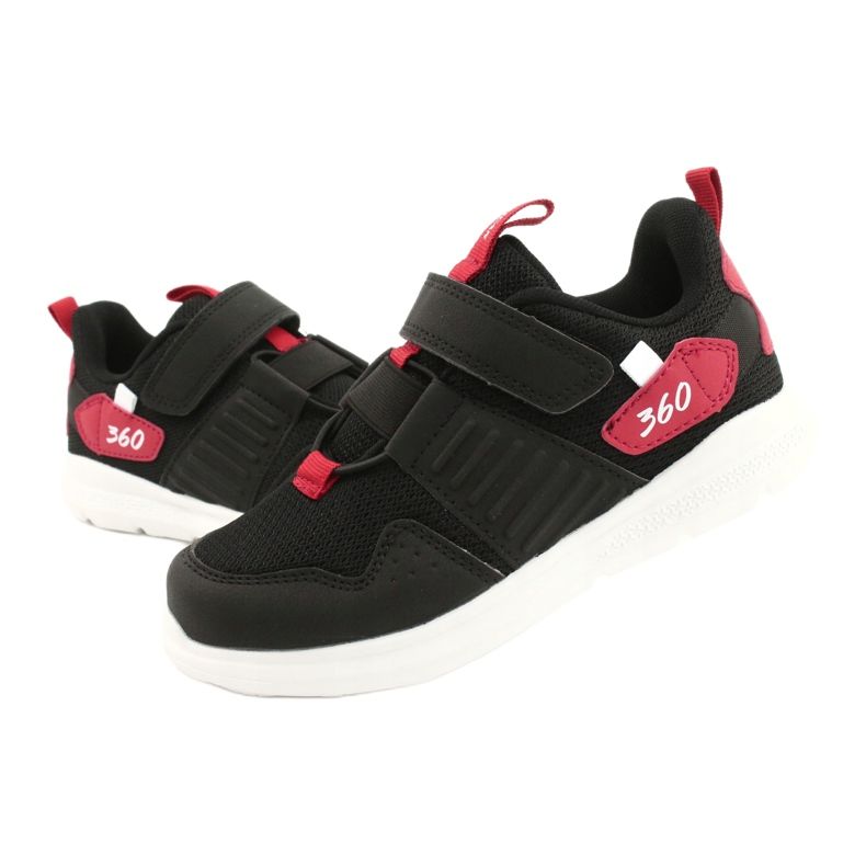 Scarpe sportive con sottopiede in pelle American Club AA06 nero 5