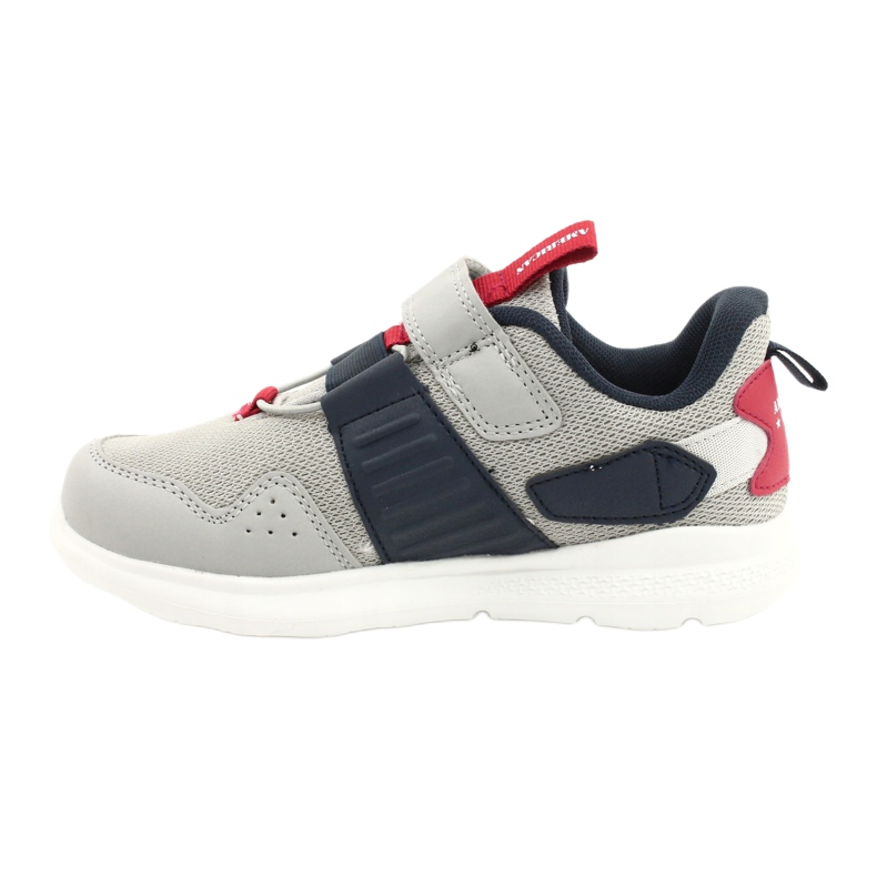 Scarpe sportive con sottopiede in pelle American Club AA06 grigio 1
