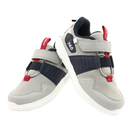 Scarpe sportive con sottopiede in pelle American Club AA06 grigio 4