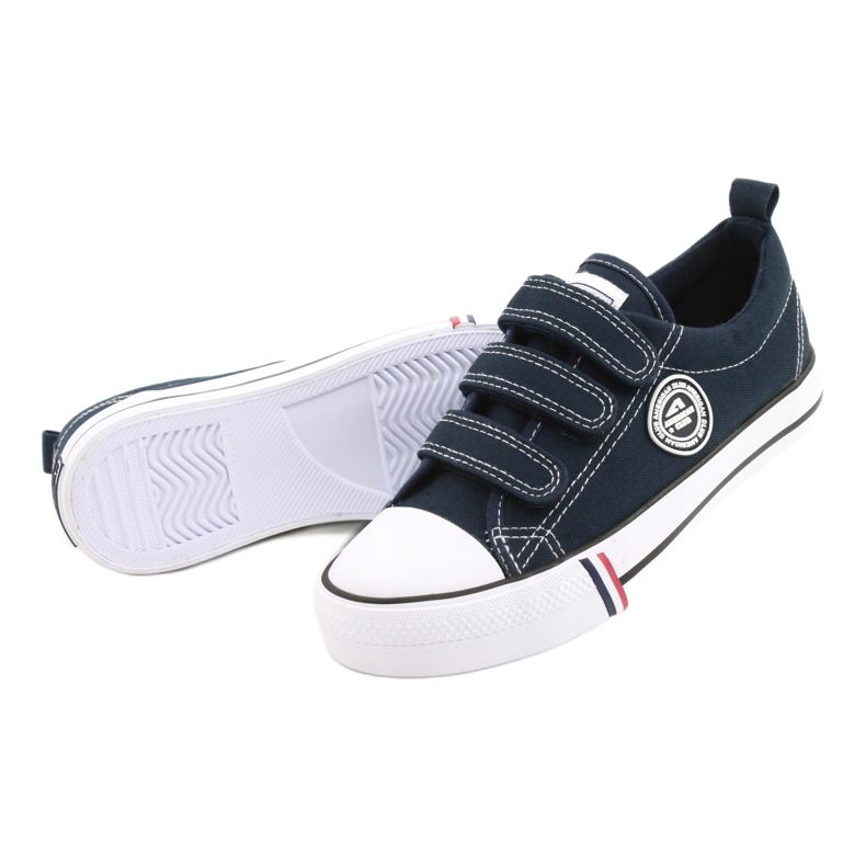 Sneakers American Club LH31/22 blu navy con velcro 3
