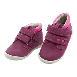 Mazurek Scarpe sportive in pelle con velcro 1355 fucsia-rosa 2