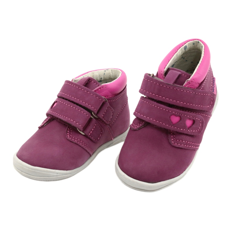 Mazurek Scarpe sportive in pelle con velcro 1355 fucsia-rosa 2