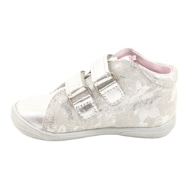 Mazurek Scarpe sportive in pelle con velcro 1264 argento d'argento grigio 1