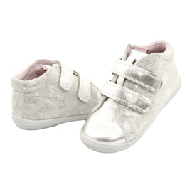 Mazurek Scarpe sportive in pelle con velcro 1264 argento grigio 3