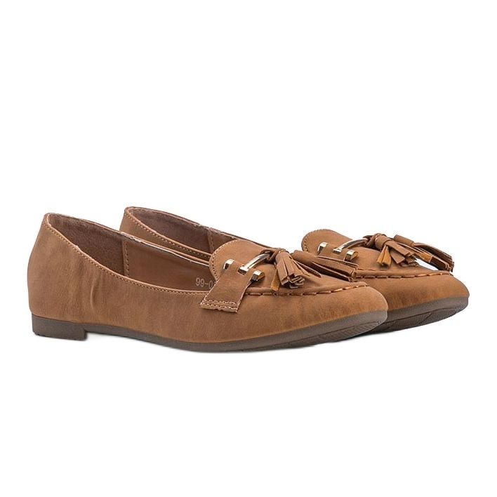 Mocassini Ana con frange marroni marrone 1