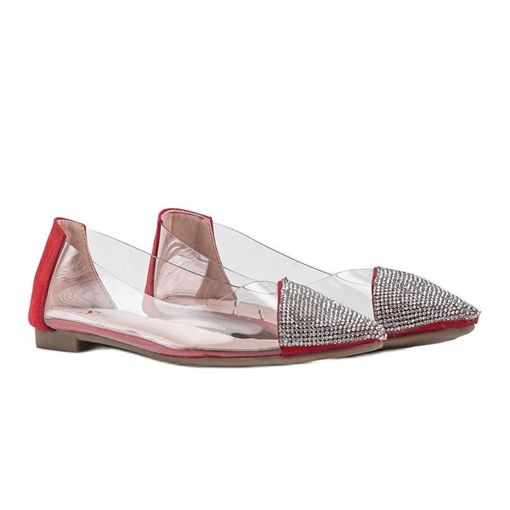 Ballerine trasparenti rosse Ariana incolore 1