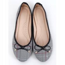 Ballerine a scacchi grigie 2CE-9519 Grey grigio 1