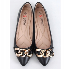 Nero CD82P Ballerine nere con catena 1