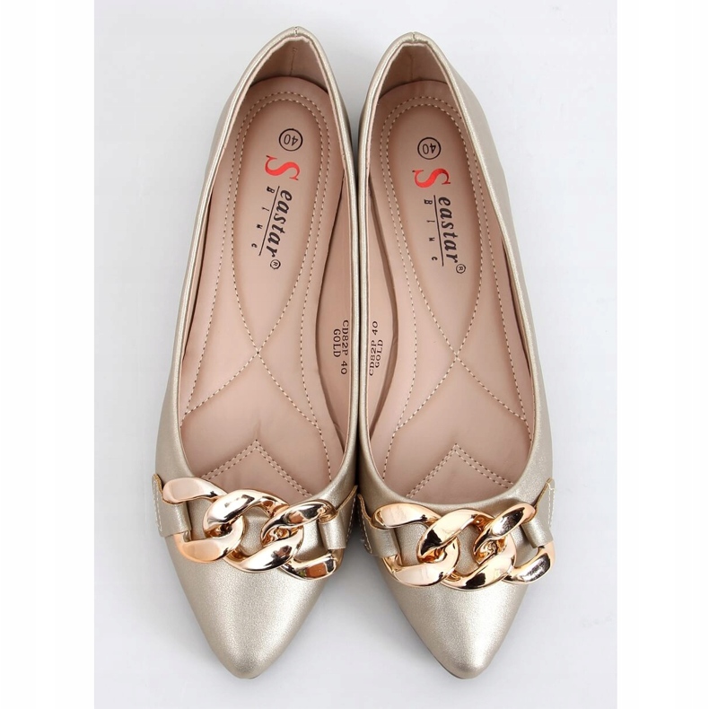 Ballerine con catena oro CD82P Gold d'oro 1